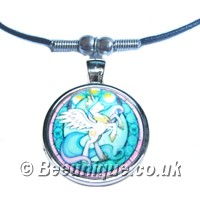Unicorn Stained Glass Necklace